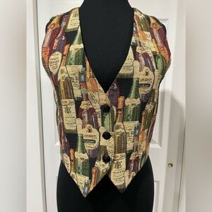 Conterio Multicolor Tapestry Wine Bottle Vest size small